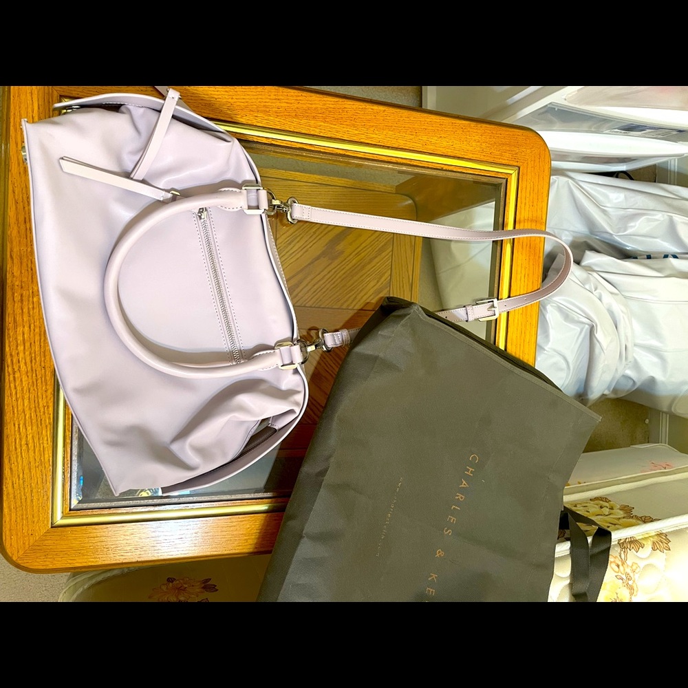 Charles and Keith violet handbag/crossbody bag